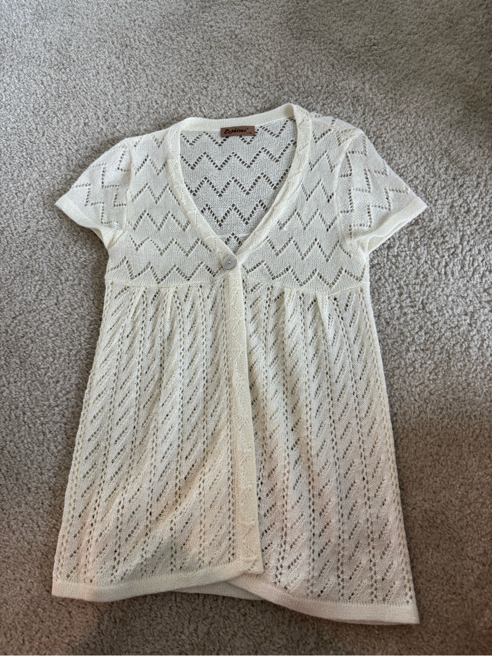 Short Sleeve Knit Cardigan
